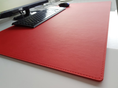 Schreibtischunterlage sanft lux Leder 60 x 40 Rot mit Rote ...