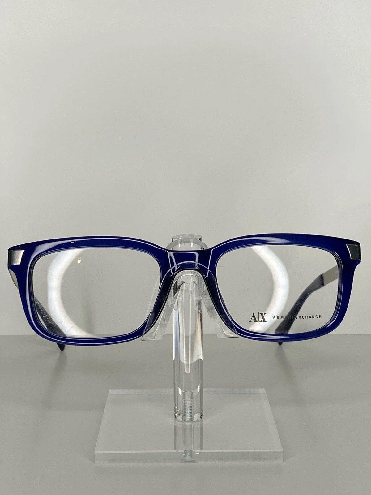 AUTHENTIC A X ARMANI EXCHANGE EYEGLASSES . AX3010 COL.8064 BLUE SILVER