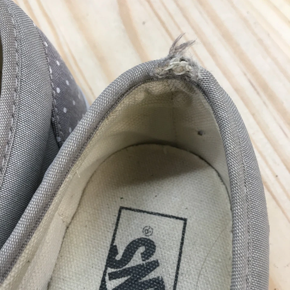 Vans Zapatos Hombres 7 Mujeres 8.5 Lunares Cómodos Tenis Tela Gris Con Cordones Foto 4 de 4