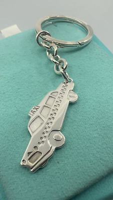 Tiffany & Co. ティファニー タクシー キャブ キーリング Tiffany & Co. 925 Silver Taxi Cab Charm Keychain Keyring (pouch