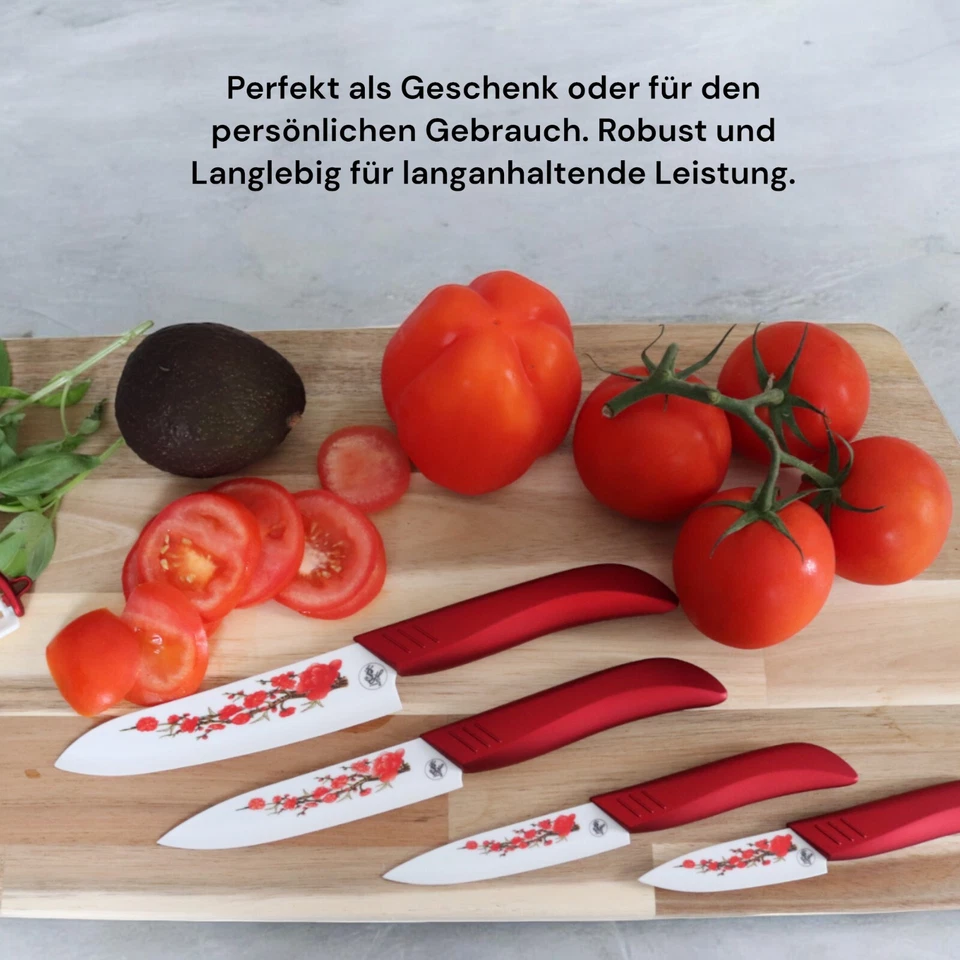 S-HubOla Keramik Messer Set 5Tlg. Kochmesser  Profi Scharf Küchenmesser SHubOla - Bild 4 von 4