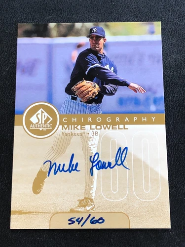 1999 Upper Deck SP Authentic Mike Lowell #ML GOLD Chirography AUTOGRAPH #d 54/60