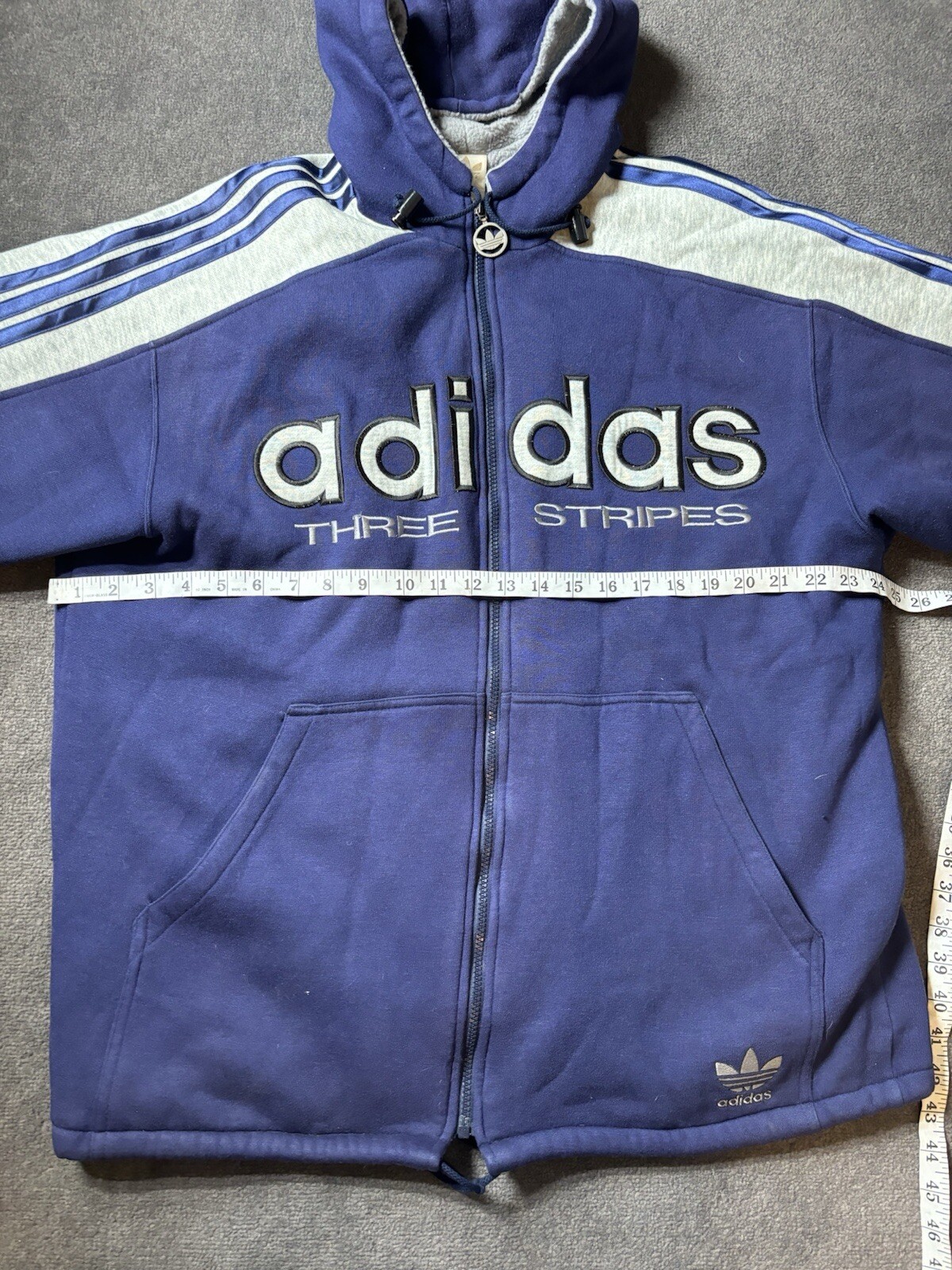 VTG Adidas Y2K Hip Hop Baggy Trefoil Three Stripes Jacket Men’s XL Made in Japan thumbnail 11