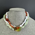 Chips Beaded Necklace sign A Gemstone Chips Necklace Crystal Multi color