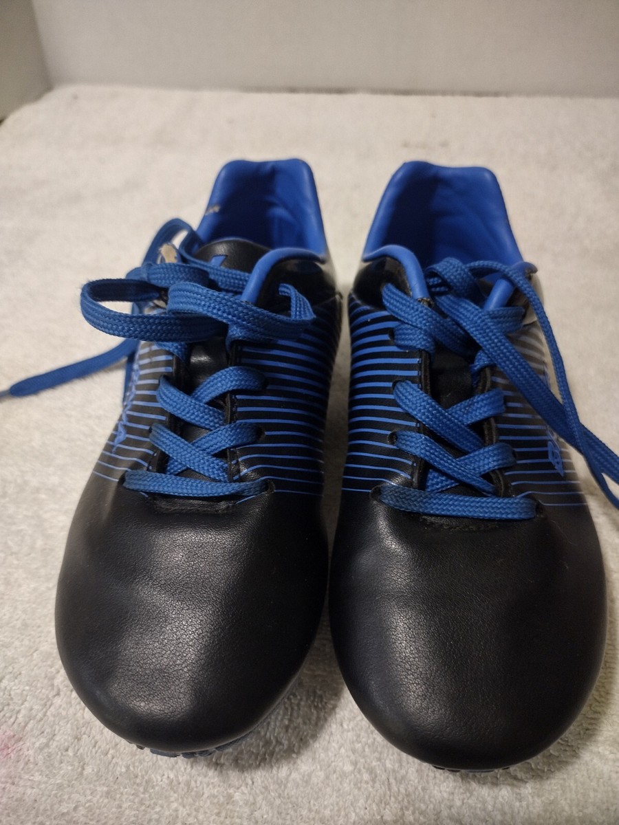 BRAVA SOCCER CLEATS BLACK/BLUE BOYS SIZE 12D