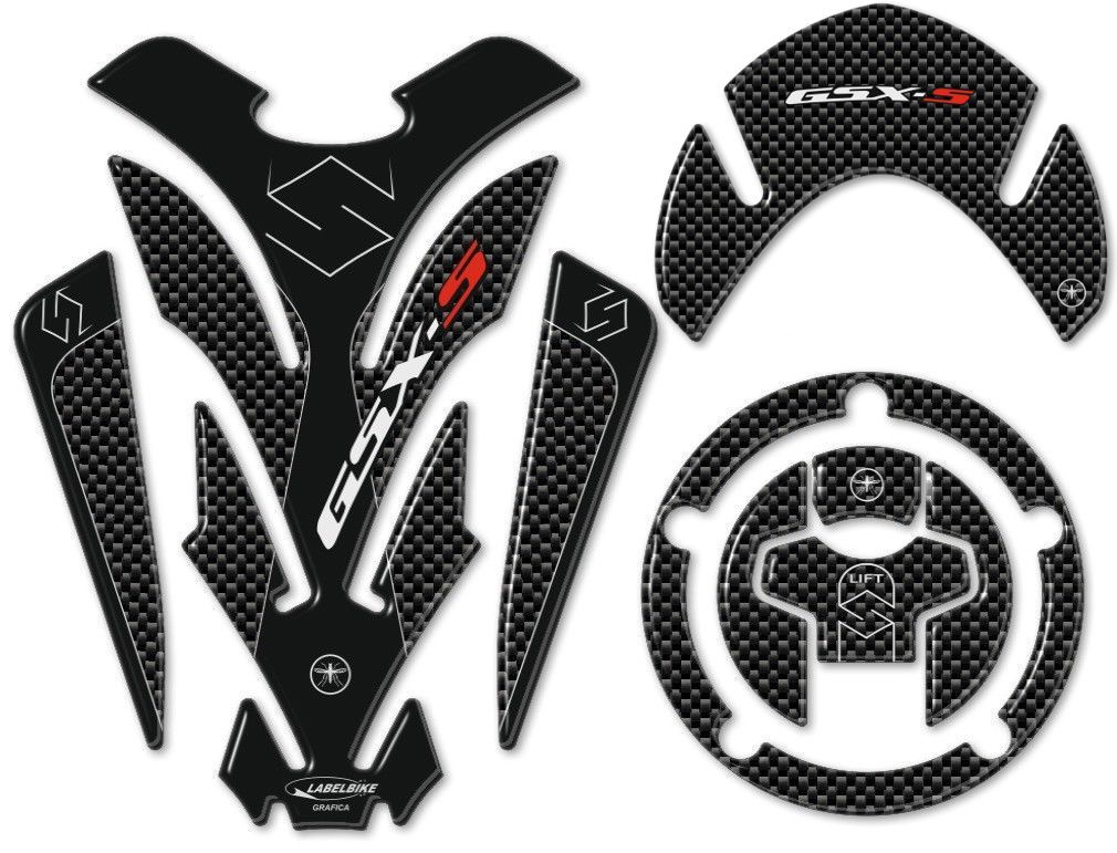 Adesivi 3D Protezioni Laterali serbatoio compatibili con Suzuki GSX-S 950 2021 Adesivi 3D Protezioni Laterali serbatoio compatibili con Suzuki GSX-S 950 2021