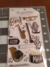 The Paper Studio IM WITH THE BAND Stickers La Petites GOLD BLK WHT ST3