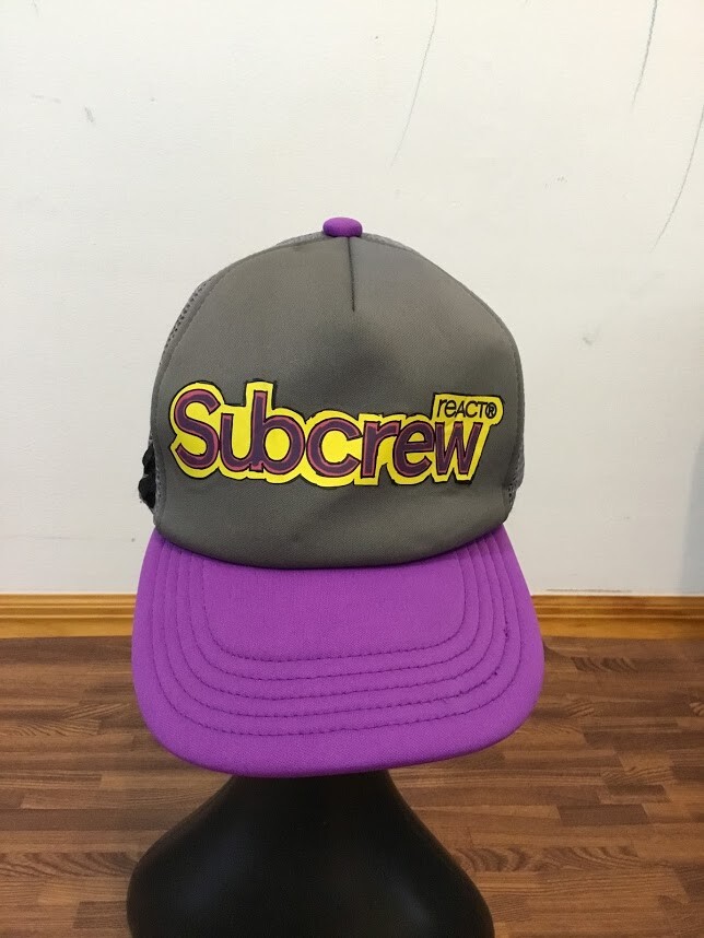 Subcrew Reactor Trucker Hat Cap Gray/Purple SnapBack One