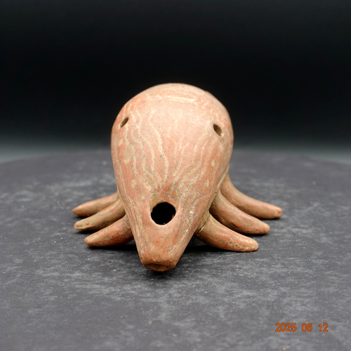 Pre-Columbian Authentic Artifact Ceramic Pottery Bi-chrome Crayfish Whistle - Picture 5 of 12