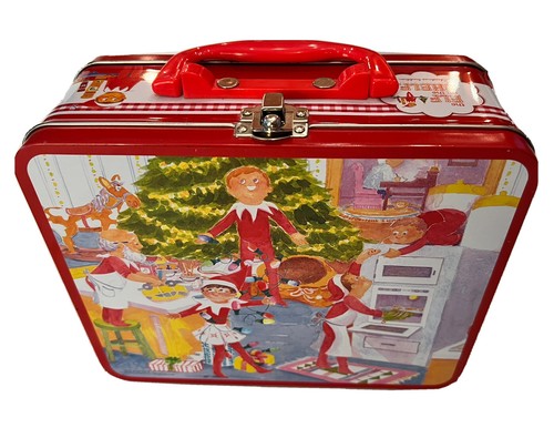 Elf  Metal Tin Keepsake Storage lunchbox Empty - Foto 1 di 8