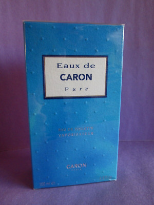 Eaux de Caron Pure Eau de Toilette Spray 1990s Vintage 3.3 oz 100 ml Sealed Box