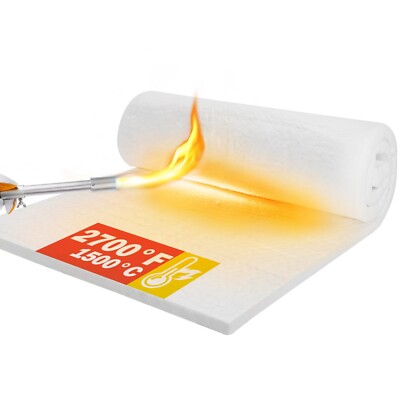 Ceramic Fiber Insulation, 1''Thick, 2600F Fireproof Insulation Blanket for Wood
