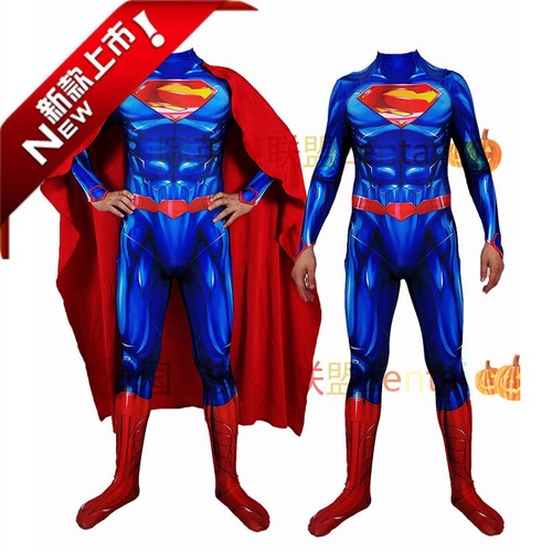Disfraz de Superman Cosplay Mono Liga de la Justicia Halloween Zentai Adulto/Niños - Imagen 2 de 9