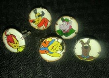 1970's Flintstones Grape Ape Hong Kong Phooey Scooby Gumball Ring LOT of 5 FVF
