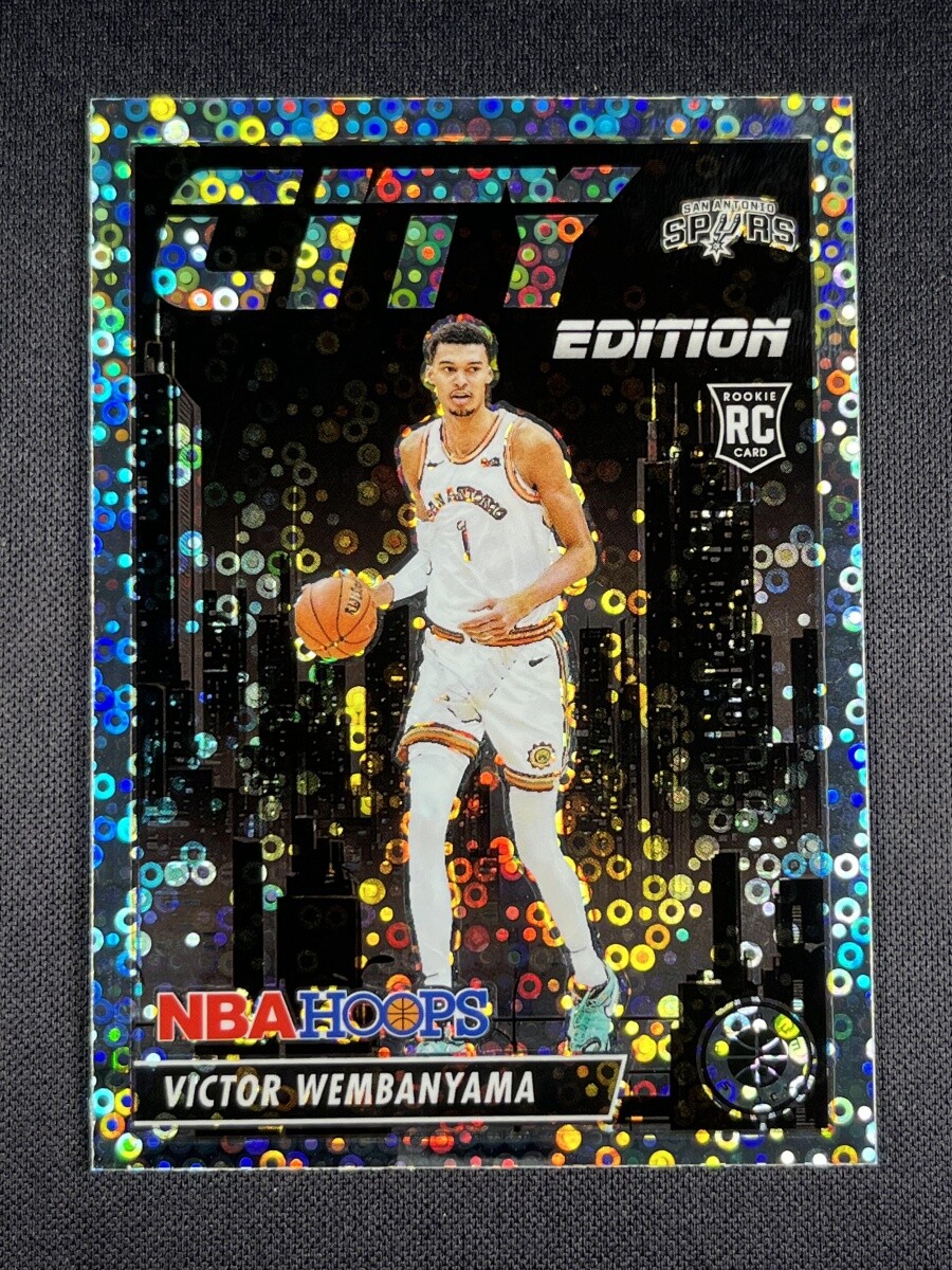 2023-24 NBA Hoops Premium Stock Victor Wembanyama #25 Disco City Edition RC