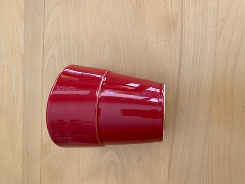 Ceramica Derby Red Ceramic Carafe Pitcher and Ceramic Glasses Modern Italy 5 Pc - Picture 9 of 9