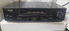 Sharp Vhs Vcr 4 Head With Remote (Works)