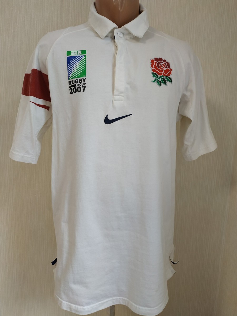 Maillot De Rugby Angleterre Coupe Du Monde 2007, Nike, Blanc, Taille L, Homme