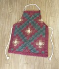 Christmas Quilted Kitchen Apron Rich Holiday Color Hand Made