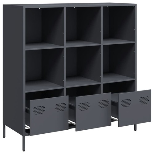 Highboard Anthrazit 101,5x39x103,5 cm Stahl - Bild 4 von 11