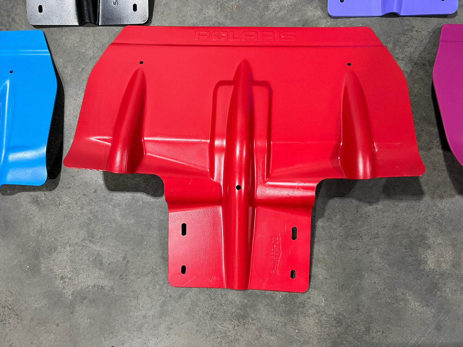 New Red Polaris Snowmobile Wedge Chassis Skid Plate - Indy 