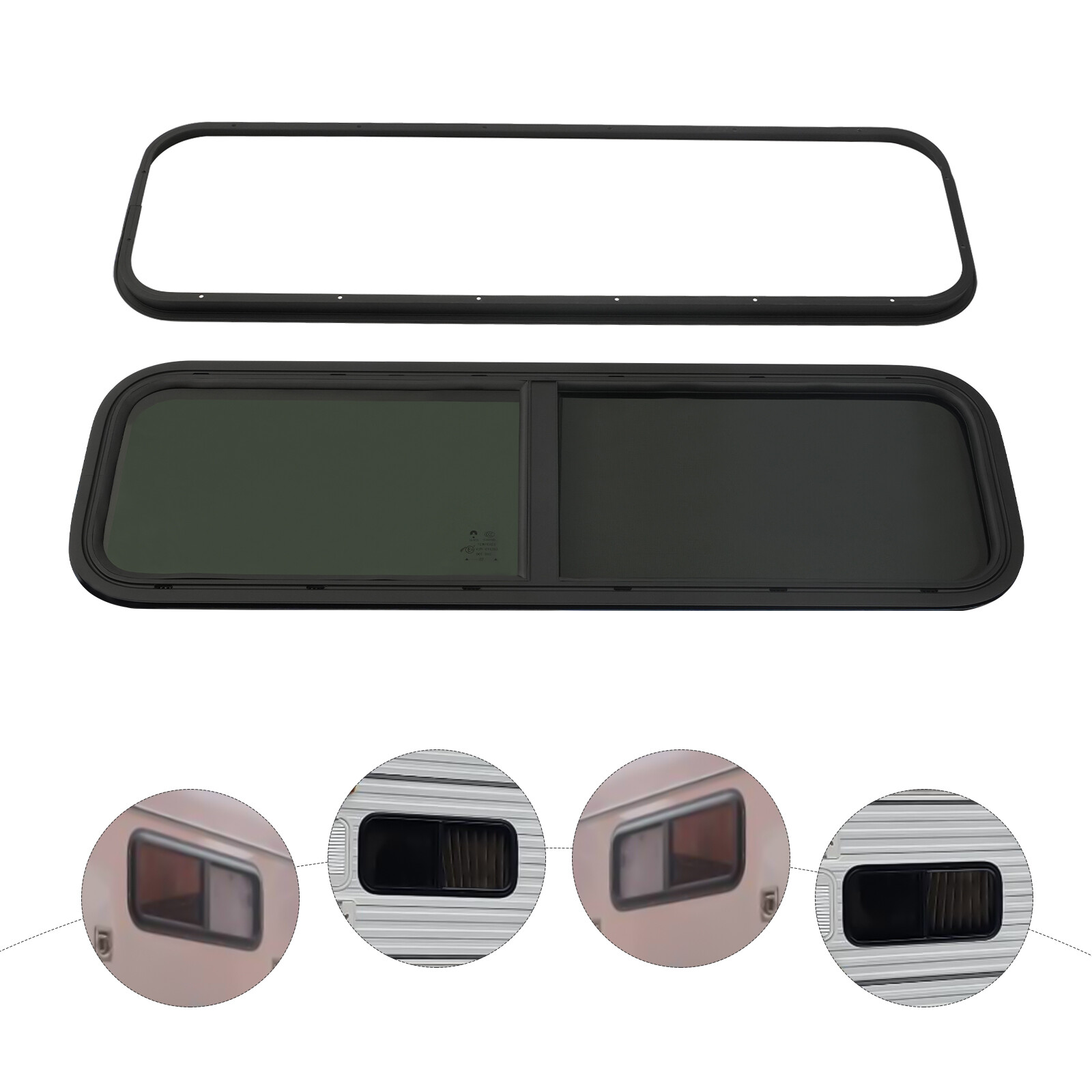 42" W x12" H Horizontal Slider Window RV Window Camper Van Trailer Window USA thumbnail 3