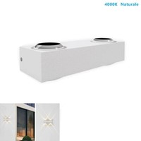 Applique Led 4W Weiß Lampe Licht NatüRliche Mauer Up Down Externe Innenseite