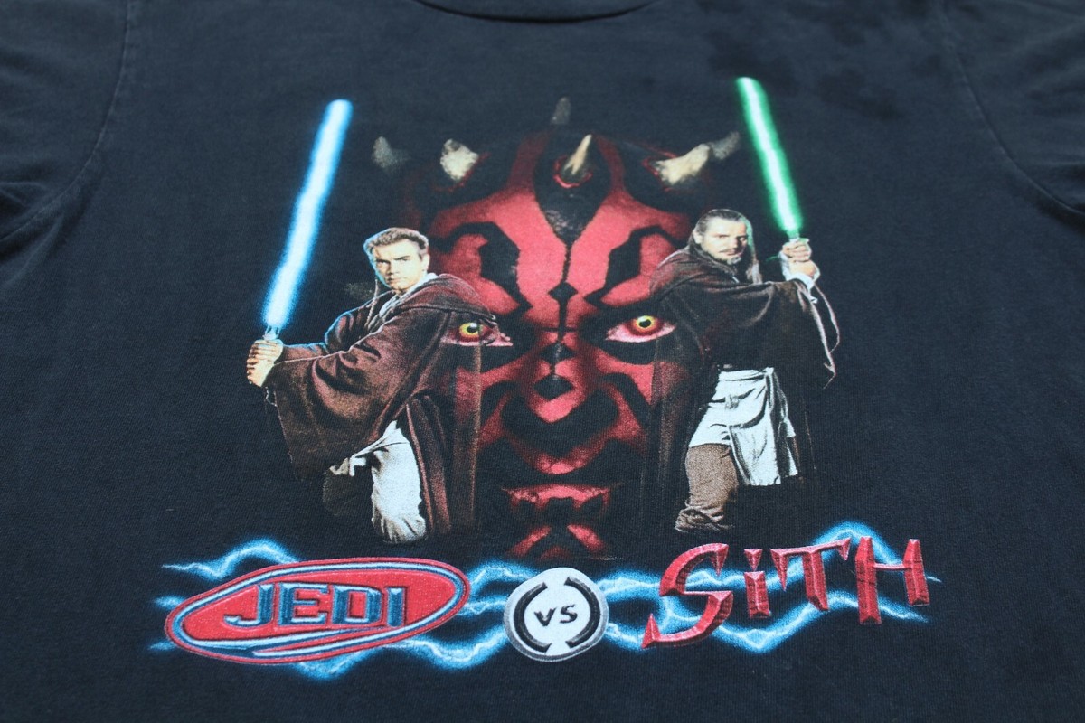 Vintage 90s Star Wars Jedi vs Sith Episode 1 Movie Promo T-Shirt