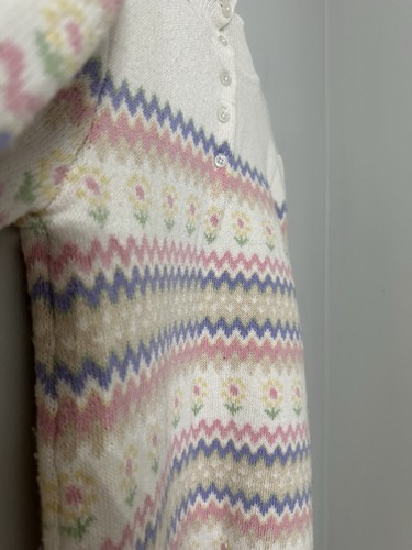 Girl 7 Janie and Jack Ivory Fair Isle Sweater Dress - Picture 4 of 7