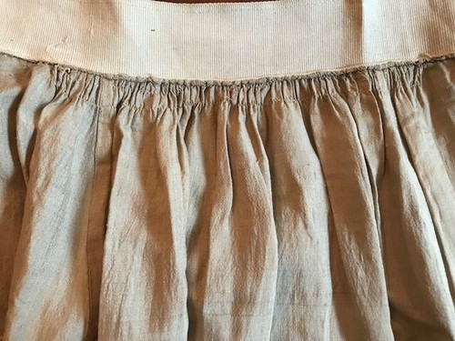 Antique Vintage Edwardian Silk & Linen Skirt E70 - Picture 12 of 14