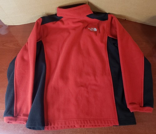 North Face Boys Fleece Jacket - Red Blk - Size L/G 14/16 Youth - Picture 2 of 6