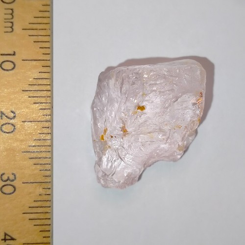 Morganite crystal natural facet rough cutting material gemstone Zambezia 32.1ct - Picture 7 of 7