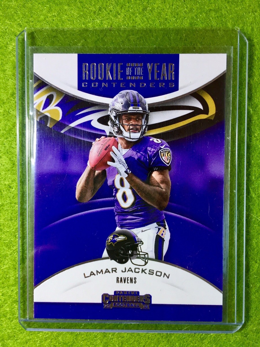 LAMAR JACKSON ROOKIE CARD JERSEY#8 BALTIMORE RAVENS RC 2018 Panini