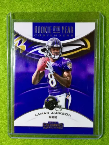 LAMAR JACKSON ROOKIE CARD JERSEY#8 BALTIMORE RAVENS RC 2018 Panini Contenders SP