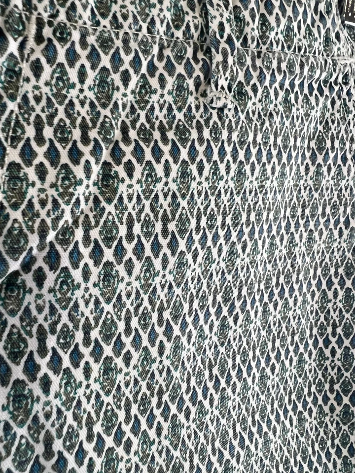 Pantalones Cortos Chinos Gap Para Mujer Talla 8 Frente Plano Patrón Tono Azul 100% Algodón Foto 4 de 4