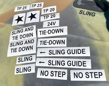 HMMWV HUMVEE EXTERIOR DECAL SET VINYL MATTE BLACK STICKERS GRAPHICS M998