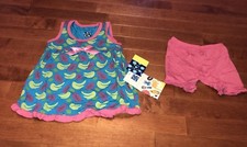 Kickee Pants Bamboo Toddler Girl Tropical Fruit Swing Tank w Shorts Set 2T New