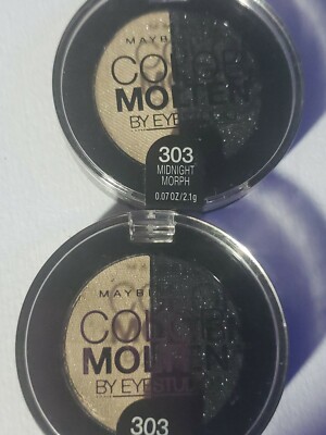 Maybelline eye studio Color Molten Eyeshadow in midnight morph #303 lot of 2