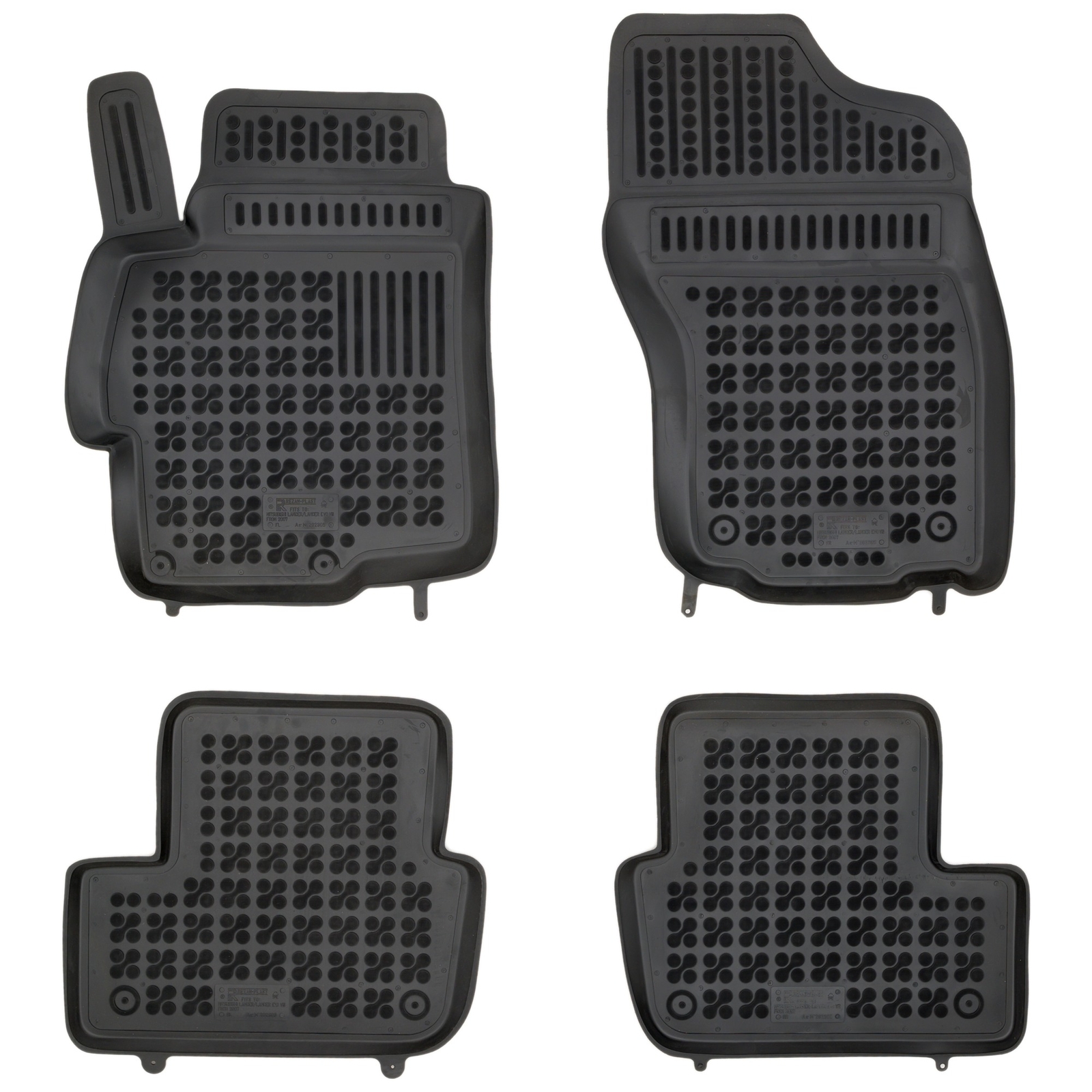 Tapis de sol Lancer Evolution X Rezaw-Plast en caoutchouc premium sur mesure antidérapant