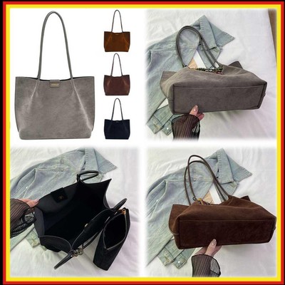 Women Vintage Tote Bag Large Capacity Slouchy Tote Handbag Female Commute Bag