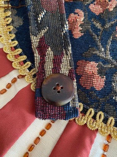 Handmade Patchwork Fan Hand Stitched Tote Bag Purse Vintage Style Boho Hippy - Picture 13 of 24