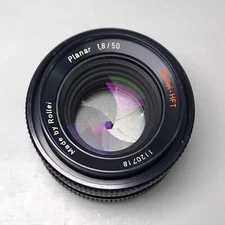 Rollei HFT Zeiss Planar 50mm f/1.8 Lens QBM Mount