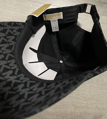 Michael Kors Monogram MK Logo Black Baseball Cap Hat  display picture 2