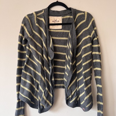 Hollister Ruffled Stripe Cardigan Open 