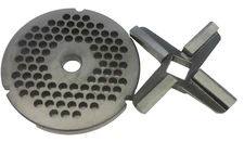 *COMBO* #32 x 1/4" (6 mm) Meat Grinder Plate and HEAVY DUTY KNIFE *Stainless*