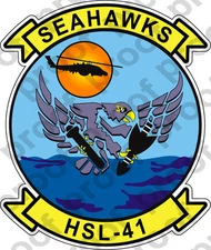 STICKER USN HSL 41 SEAHAWKS