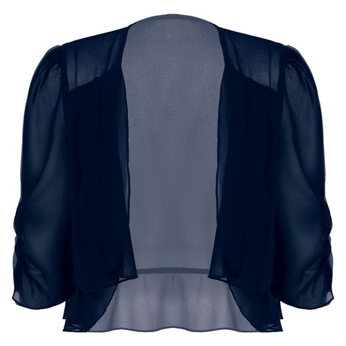 Lady Open Front Chiffon Cardigan See-through Bolero Shrug Crop Top Evening Party - Picture 58 of 466