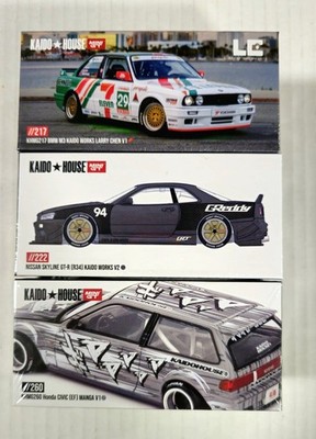 Kaido House Mini GT 3 Cars Lot : BMW M3, Skyline R34, Honda Civic EF