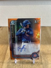 2021 Bowman Chrome Pablo Aliendo Auto Orange Refractor #12/25 1st Bowman