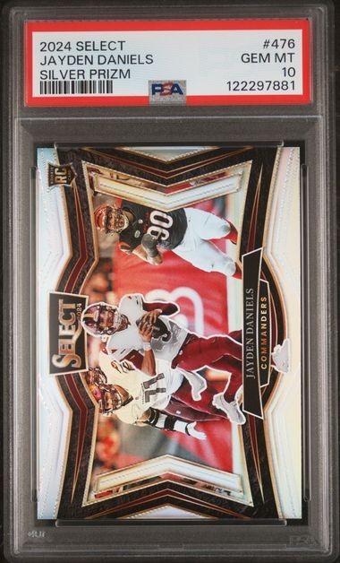 2024 Select Jayden Daniels Silver Prizm Field Level PSA 10 Gem Mint